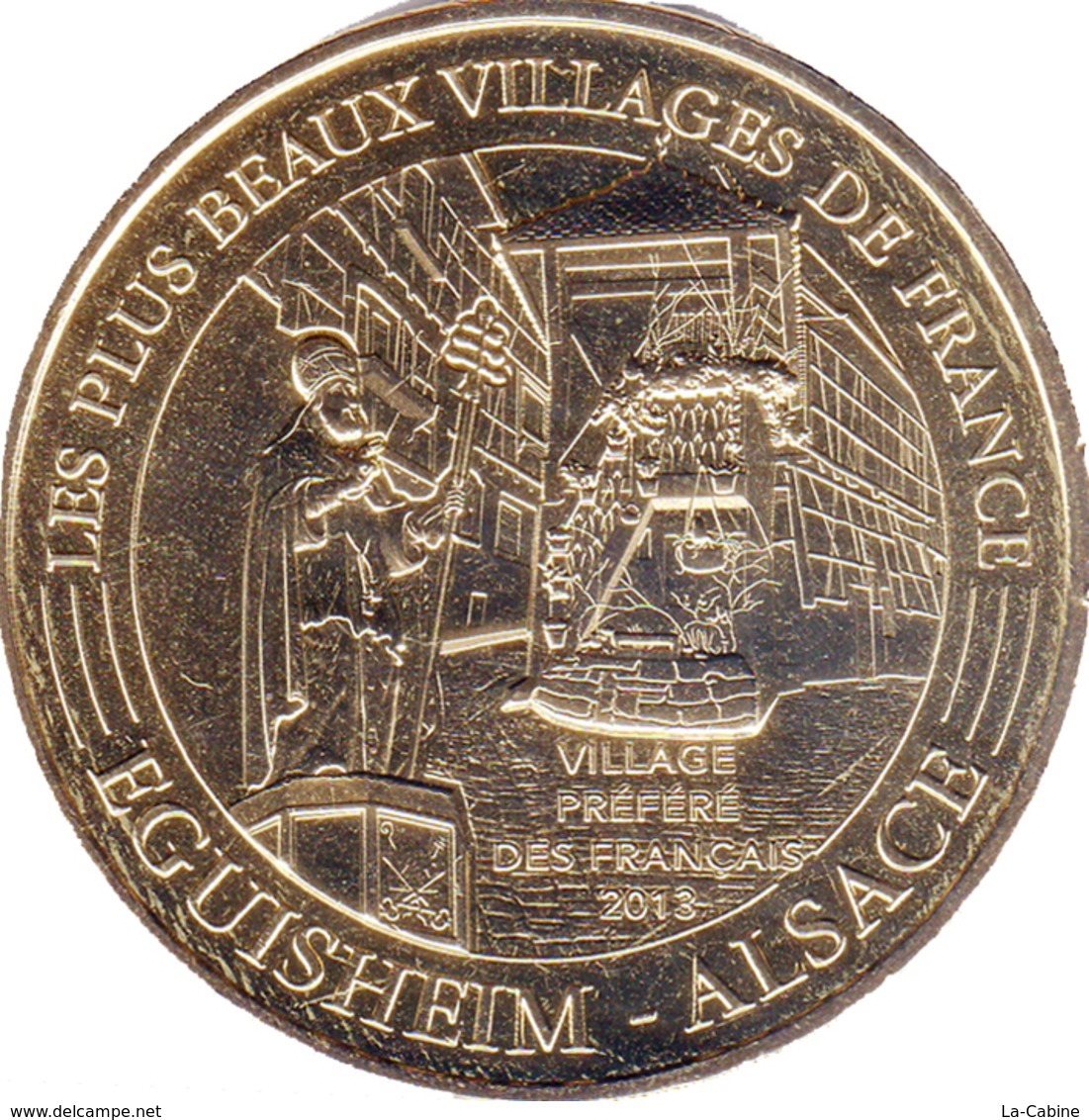 68 HAUT RHIN EGUISHEIM PLUS BEAU VILLAGE DE FRANCE MÉDAILLE MONNAIE DE PARIS 2017 JETON TOURISTIQUE TOKENS MEDALS COINS - 2017