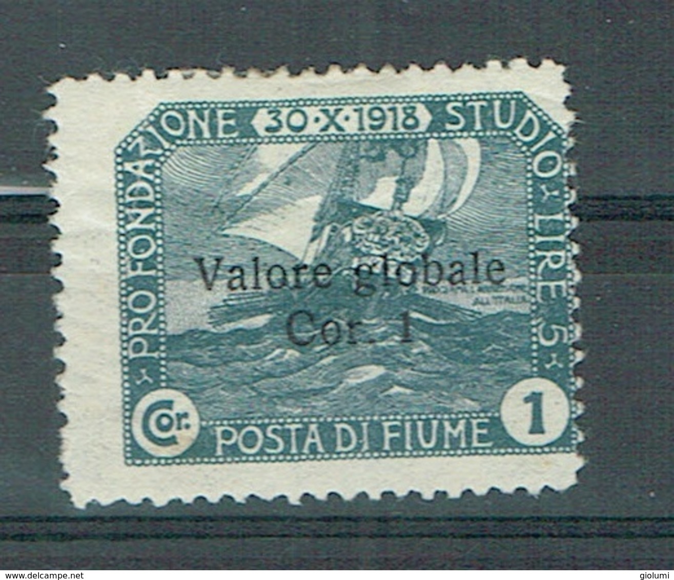 ITALY Fiume, 1919 Sassone 95 Linguellato, MH - Fiume