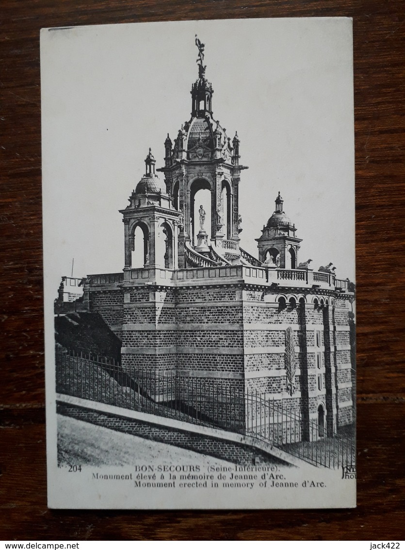 L19/454 Bon Secours. Monument élevé à La Mémoire De Jeanne D'Arc - Bonsecours