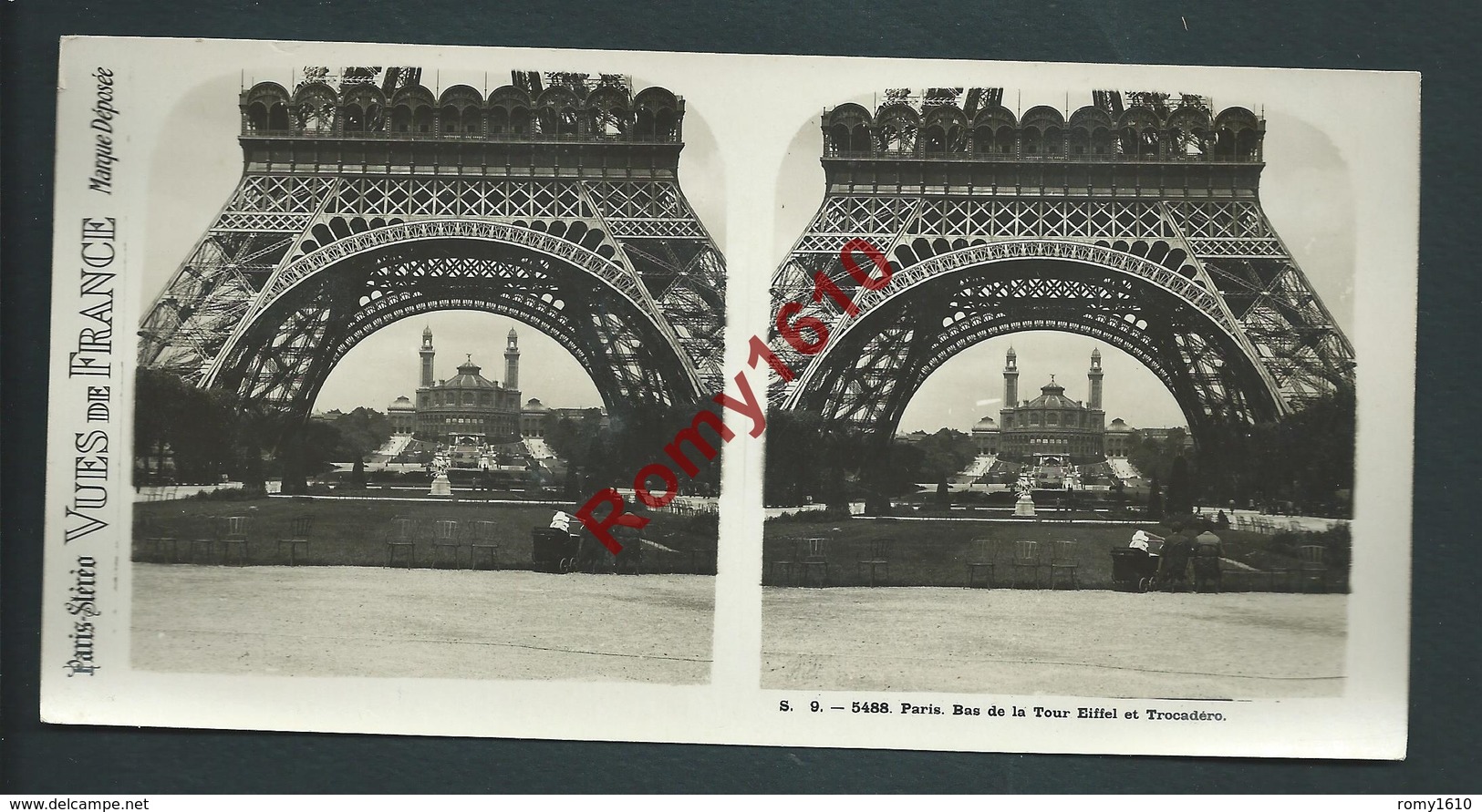 France 75 Paris. Lot 12 Vues Stéréoscopiques. Série N°9. Complète. Édition: Paris-Stéréo. Photos En Excellent état. - Stereo-Photographie