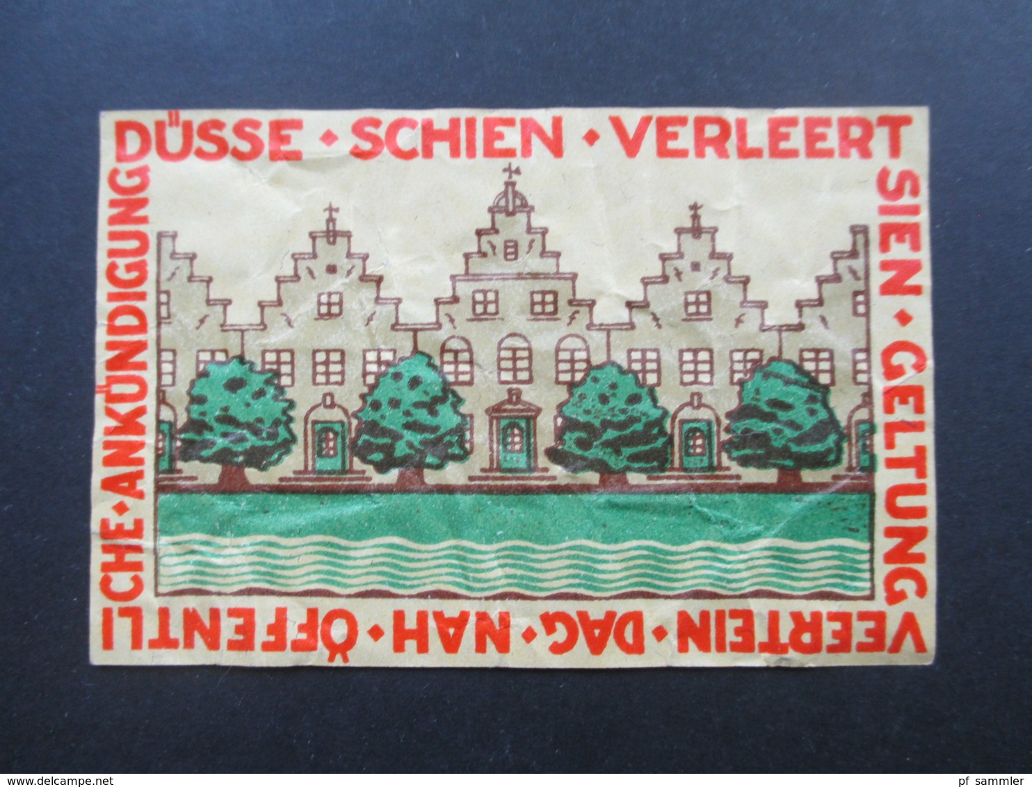 Friedrichstadt Eider Posten 2 Freistempel Belege / 1x Nachporto / 2 Karten / Aufkleber und 2 Notgeldscheine von 1921