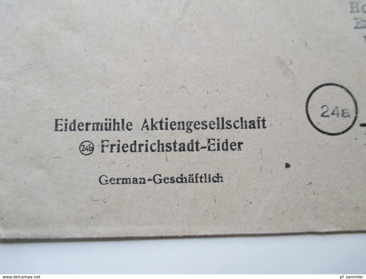 Friedrichstadt Eider Posten 2 Freistempel Belege / 1x Nachporto / 2 Karten / Aufkleber und 2 Notgeldscheine von 1921