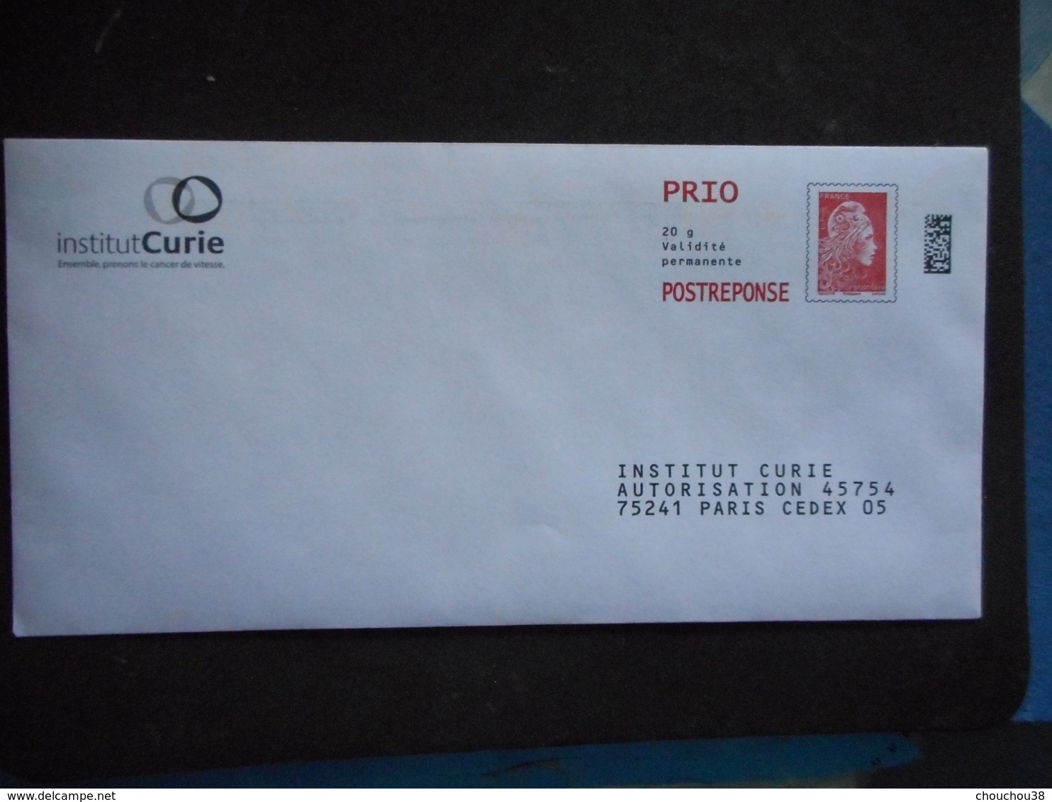 ENVELOPPE POSTEREPONSE Prio "INSTITUT CURIE" - Listos A Ser Enviados: Respuesta