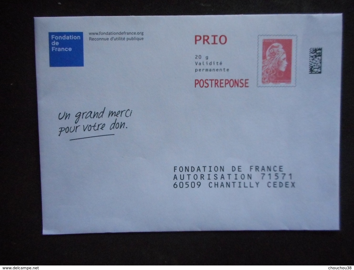 ENVELOPPE POSTREPONSE Prio "FONDATION DE FRANCEI" - Prêts-à-poster: Réponse