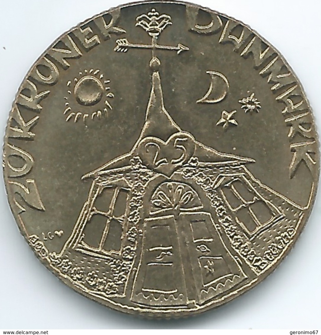 Denmark - Margrethe II - 20 Kroner - 1992 - Queen's Silver Wedding Anniversary - KM875 - Danimarca