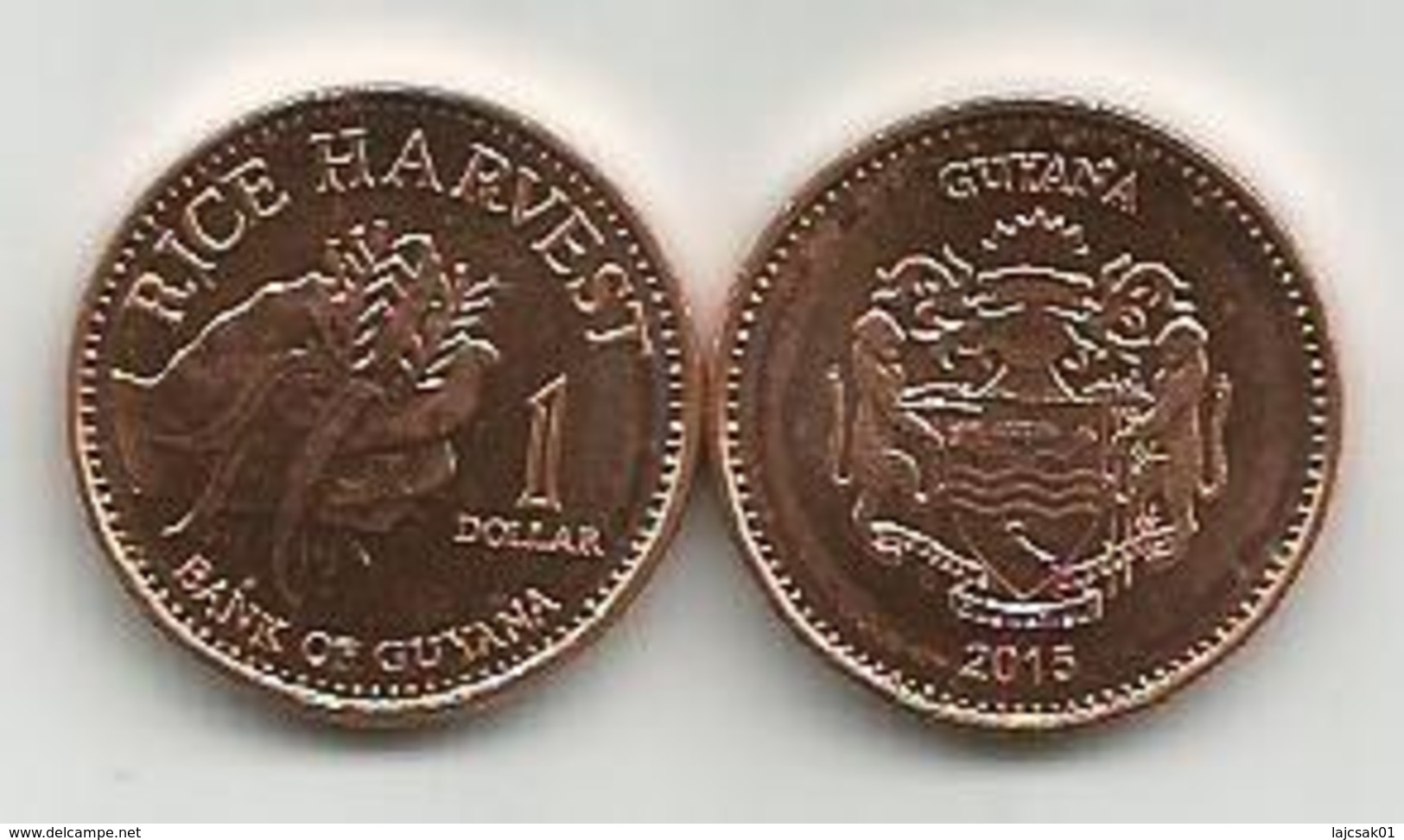 Guyana 1 Dollar 2015. High Grade - Guyana