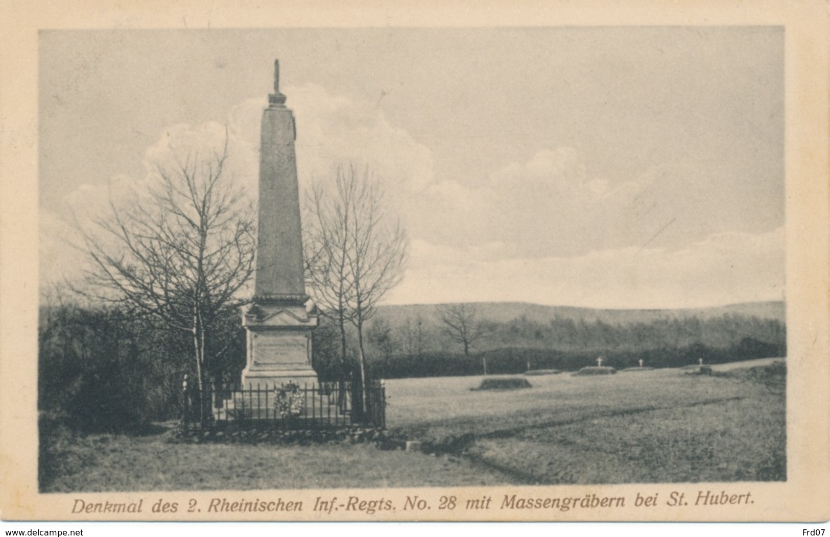 St Hubert - Fosse Commune Et Monument Régiment D’infanterie N°28 Du Rhin - Saint-Hubert