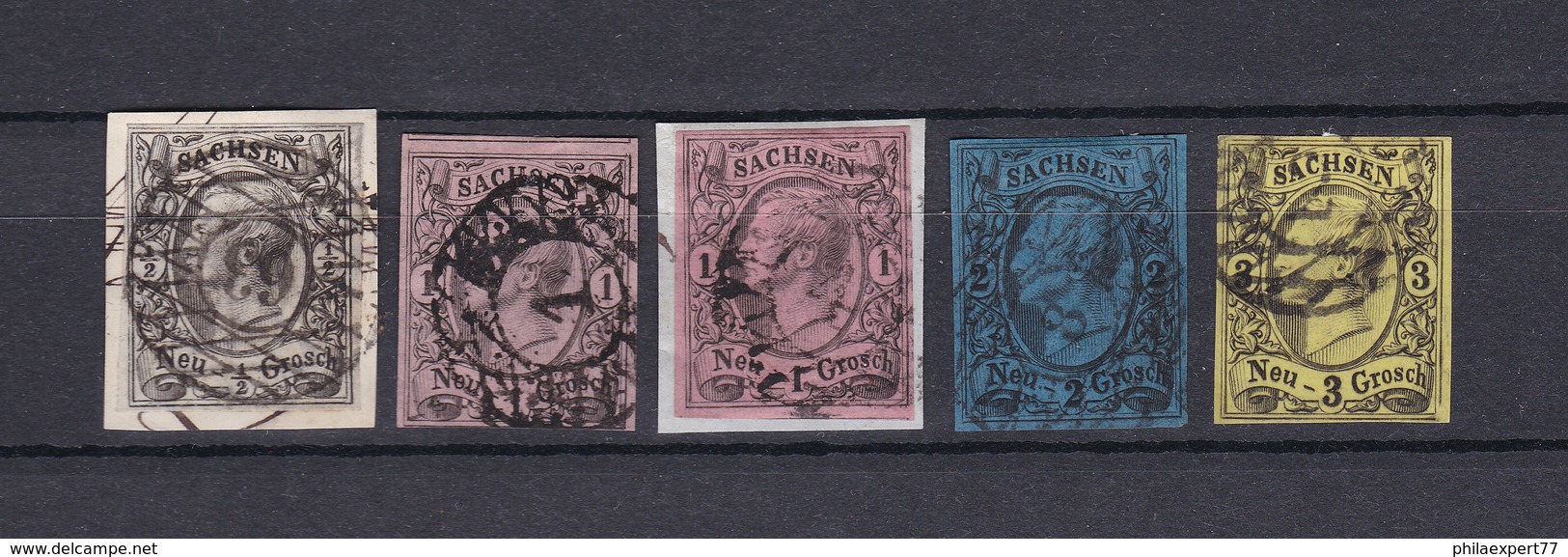 Sachsen - 1855/63 - Michel Nr. 8/11 - 83 Euro - Saxe