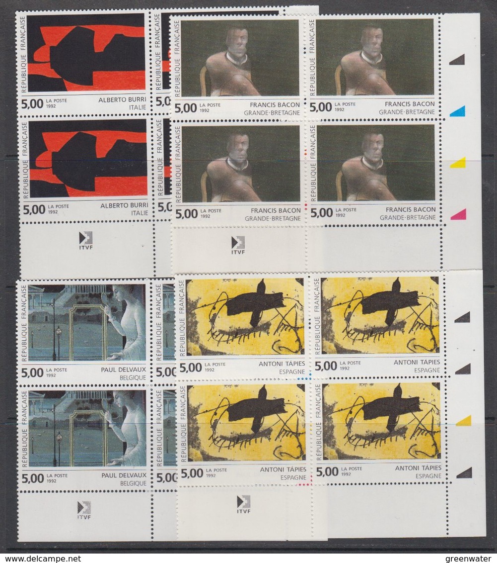 France 1992 Art 4v Bl Of 4 (corner) ** Mnh (42602B) - Ongebruikt