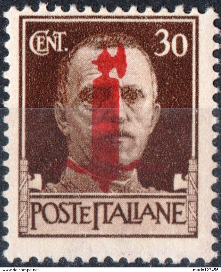 ITALIA, ITALY, REPUBBLICA SOCIALE ITALIANA, SERIE IMPERIALE 1944, 30 C., NUOVI (MNH**)  Mi 643, Scott 2, YT 22 - Nuovi