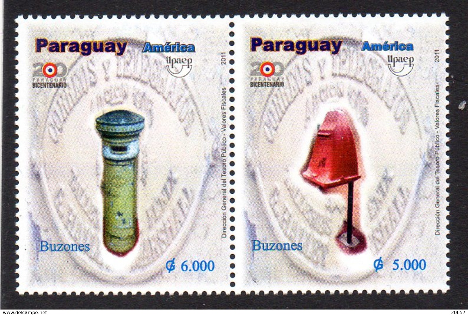 Paraguay 3069/70 Boites Aux Lettres - Poste