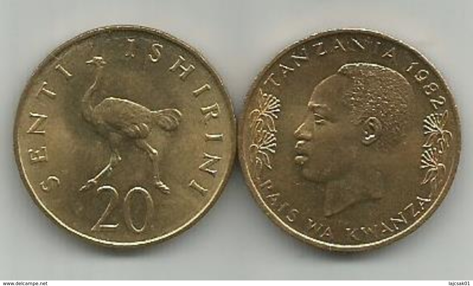 Tanzania 20 Senti 1982. High Grade KM#2 - Tanzanie