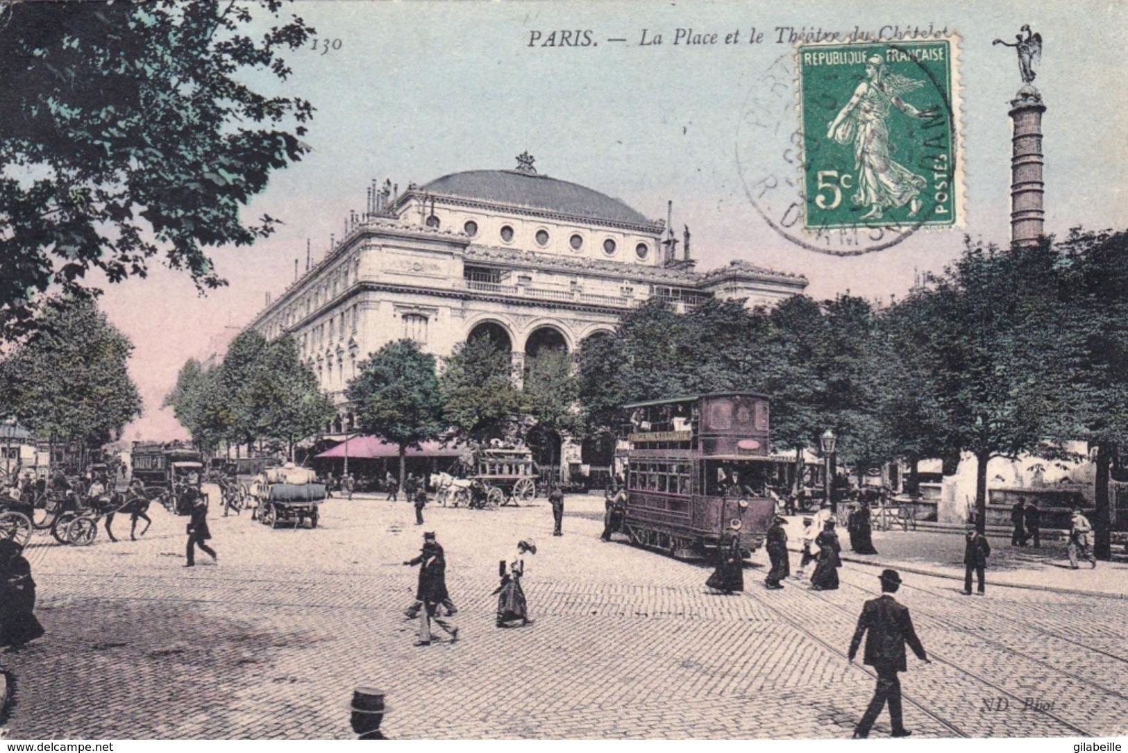 75 - PARIS 01 - La Place Et Le Theatre Du Chatelet - Arrondissement: 01