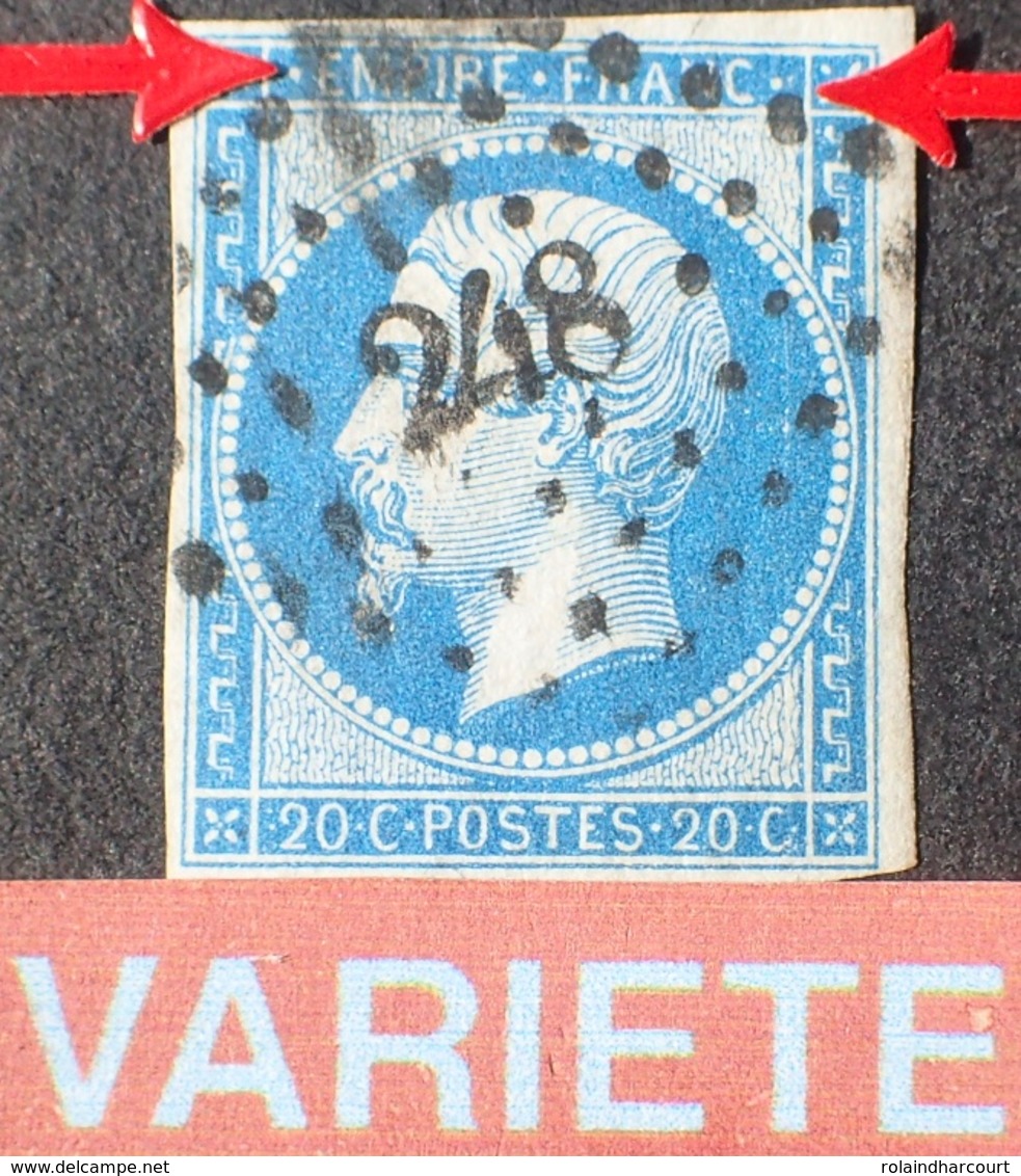 R1917/161 - NAPOLEON III N°14B - PC 248 : BAR-LE-DUC (Meuse) - VARIETE ➤➤➤ Retouche Légende Sup / 5e Timbre (5C1) RARE - 1853-1860 Napoléon III