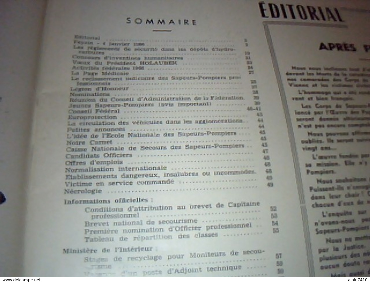 Militaria Pompier Revue Le Sapeur Pompier Trimensuel 1/02/03/1966 Avec Des Pubs 79 Pages - Firemen