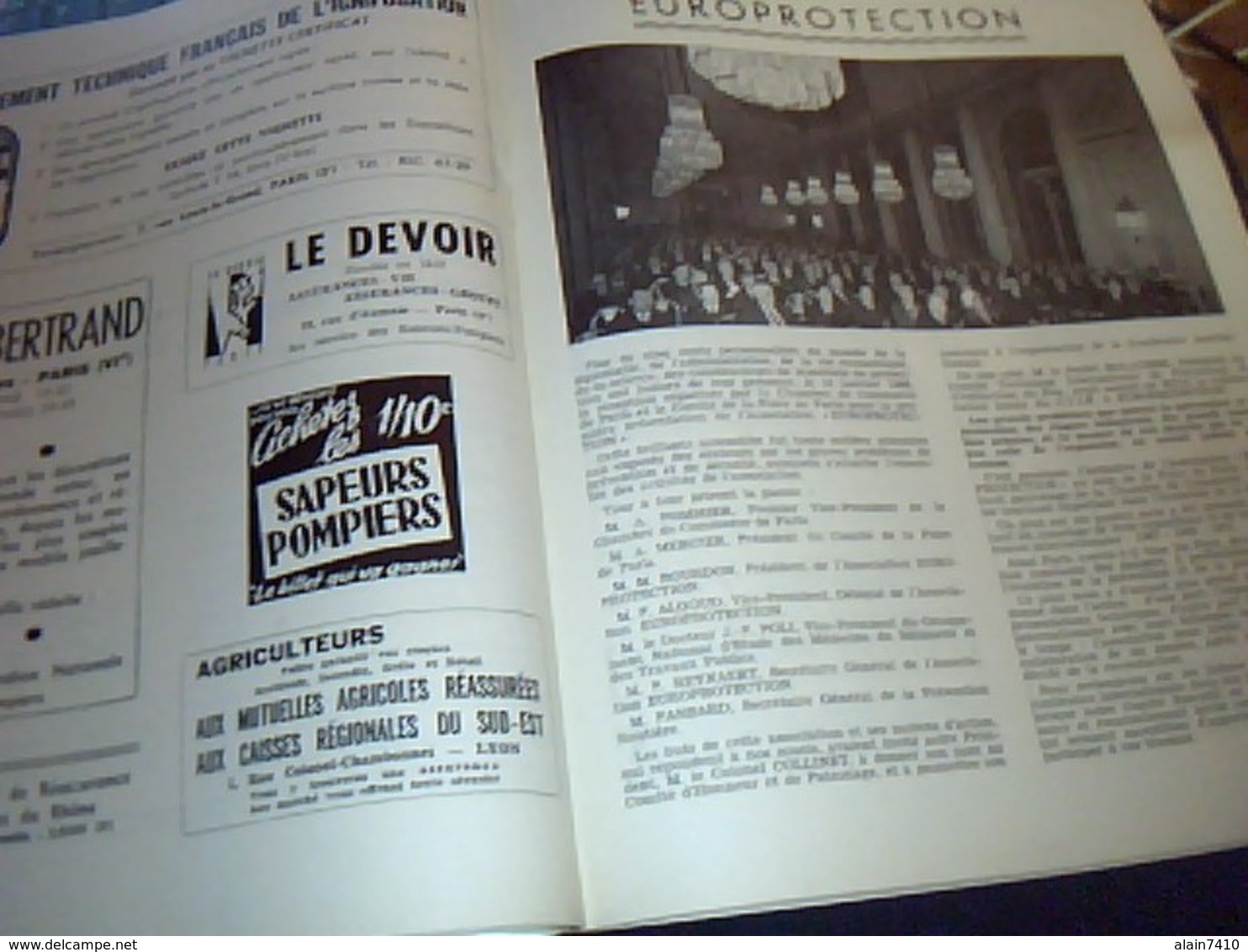 militaria pompier revue Le Sapeur Pompier trimensuel 1/02/03/1966 avec des pubs 79 pages