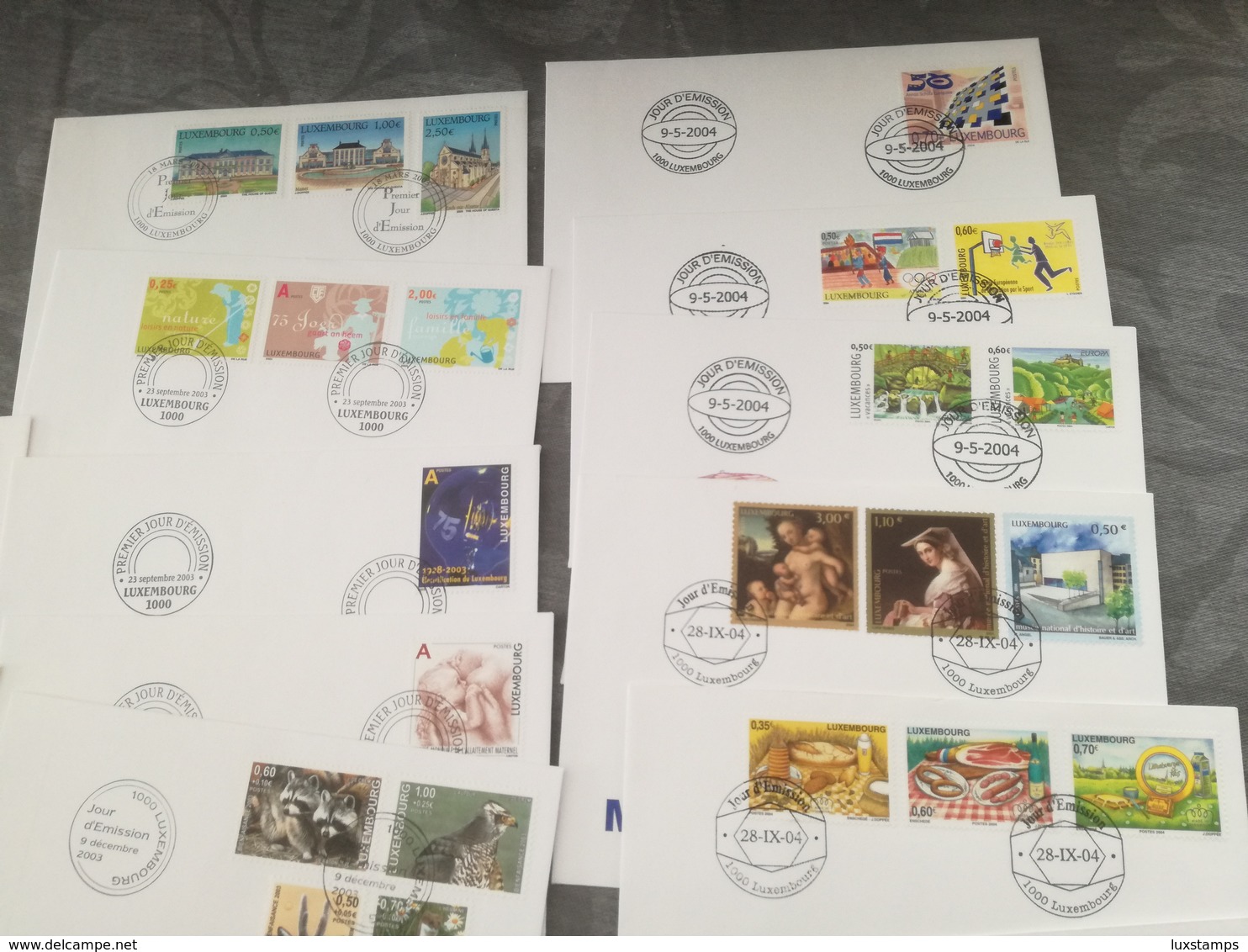 Luxembourg FDC Lot De 23 FDC Années 2001, 2003, 2004, 2006 - Used Stamps