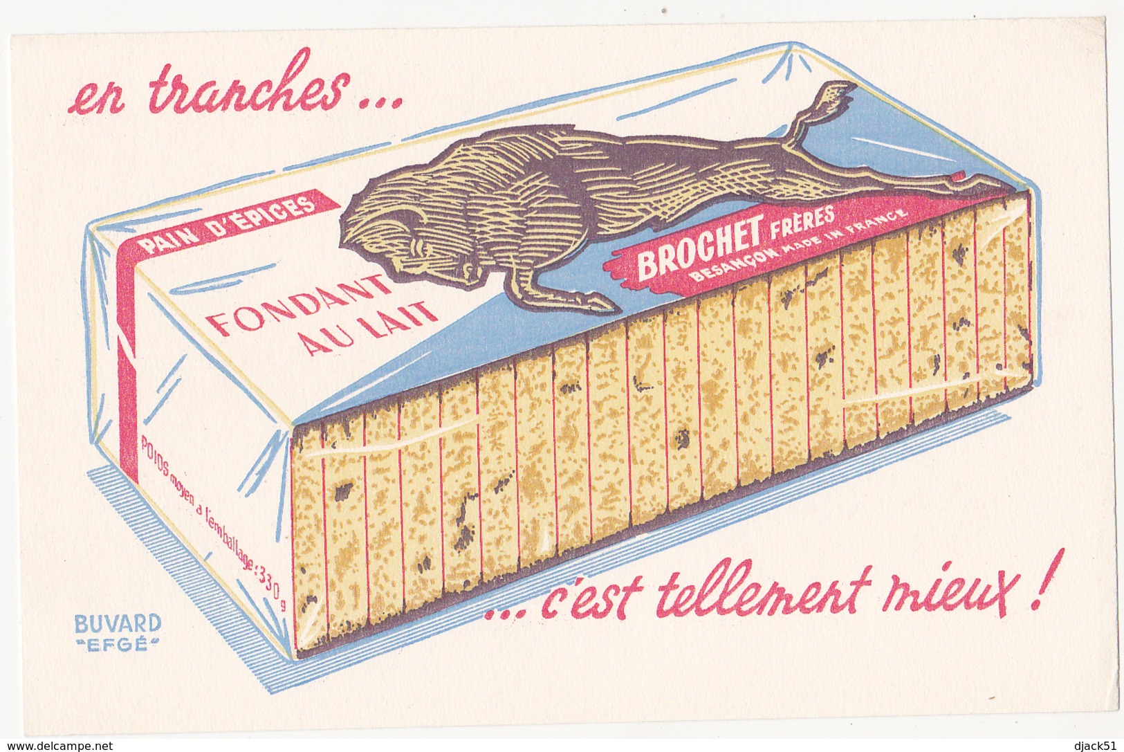 Buvard PAIN D'EPICES BROCHET Frères Besançon - Gingerbread