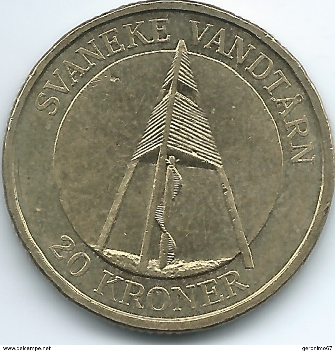 Denmark - Margrethe II - 20 Kroner - 2004 - Danish Towers - Svaneke Water Tower - KM897 - Denemarken