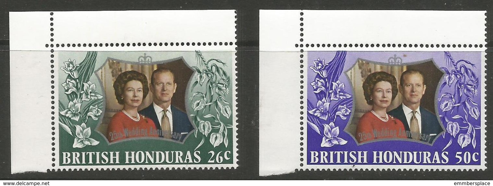 British Honduras - 1972 Silver Wedding MNH **  SG 341-2 - British Honduras (...-1970)