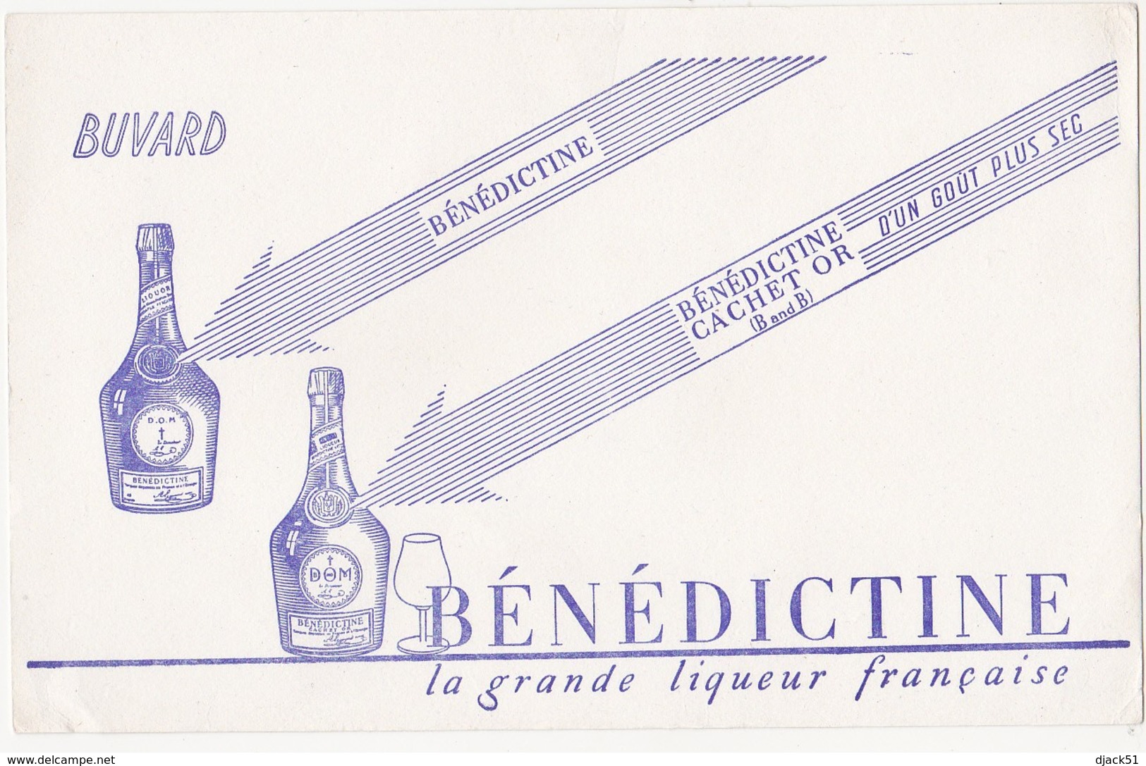 Buvard BENEDICTINE La Grande Liqueur Française - Liqueur & Bière