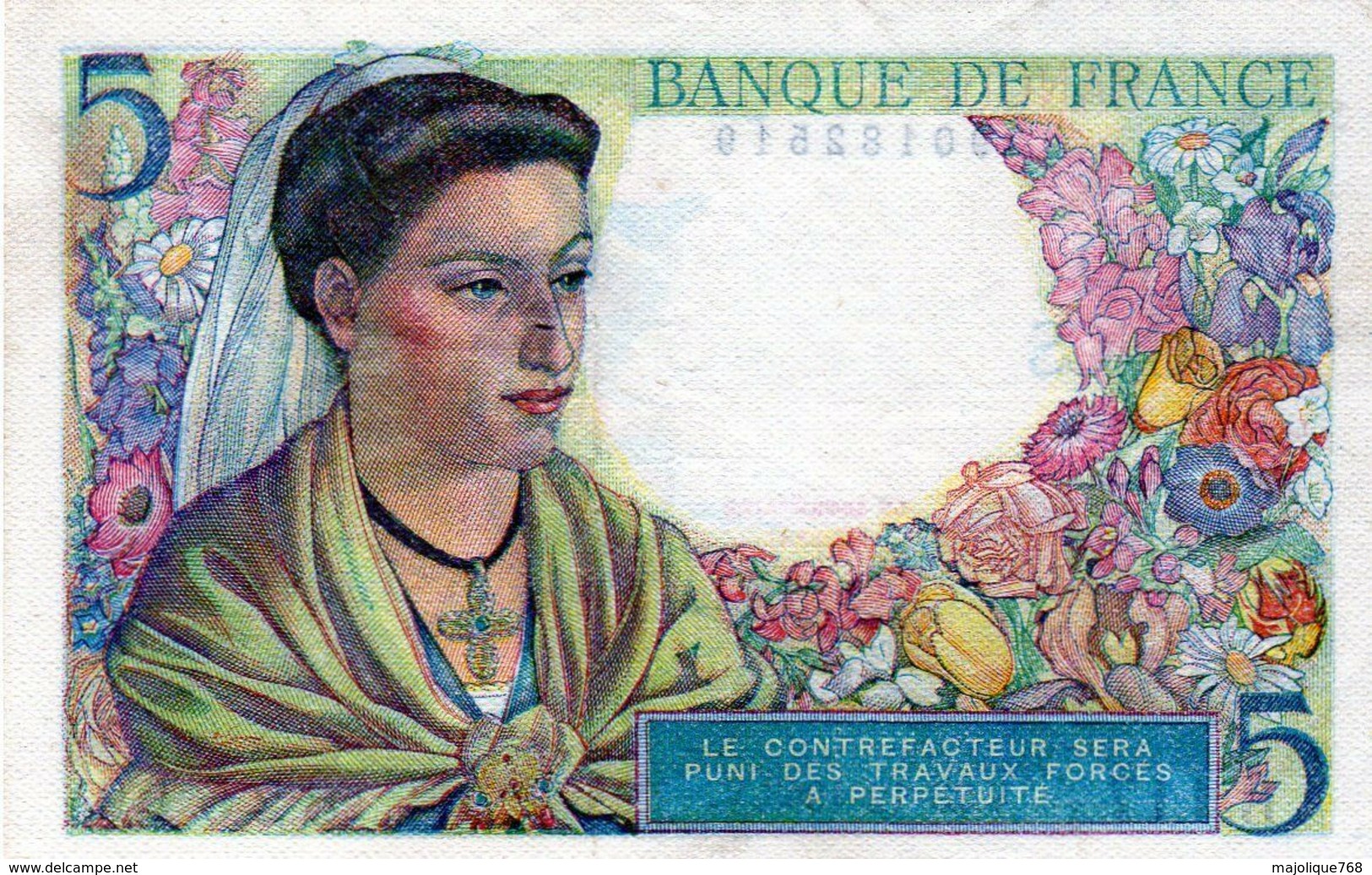 BILLET DE 5 FRANCS Berger Le 23-12-1943 - S P L - 5 F 1943-1947 ''Berger''