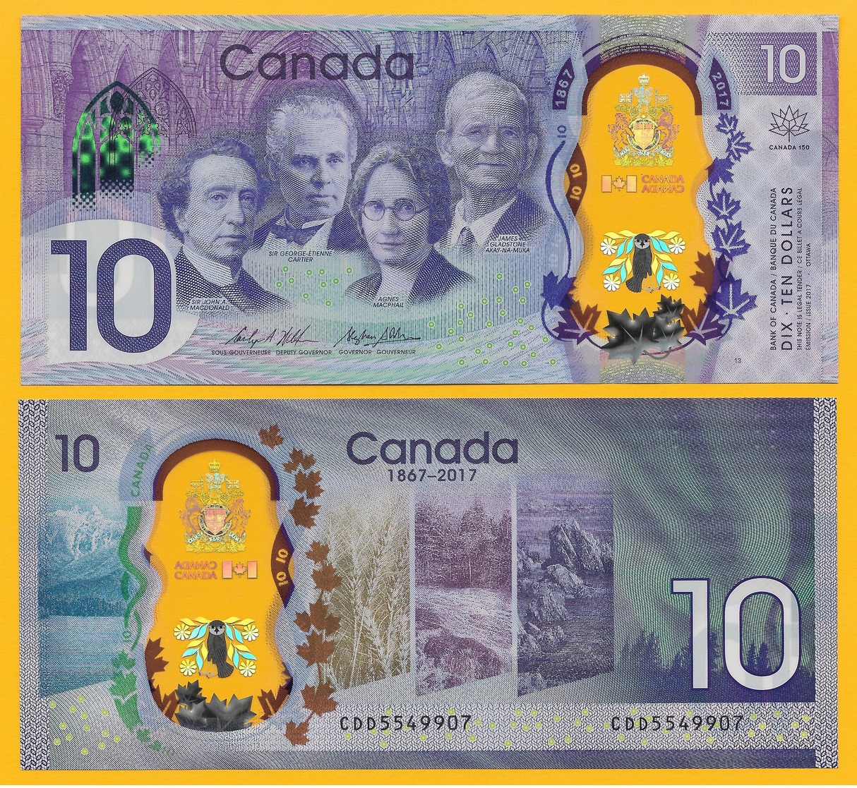 Canada 10 Dollars P-112 2017 Commemorative UNC Polymer Banknote - Canada