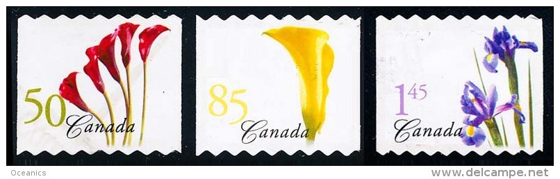Canada (Scott No.2072-74 - Fleurs / Flower) [**] Coils - Oblitérés