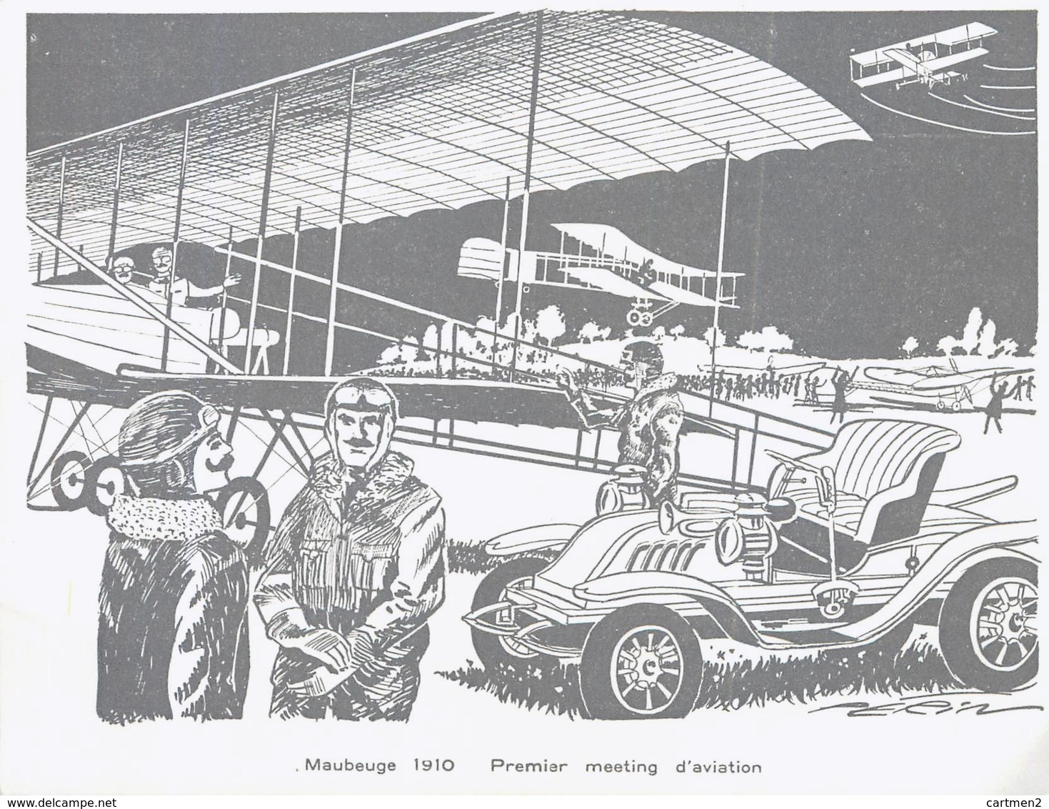 MAUBEUGE MEETING D'AVIATION PONT-ALLANT CAGES A POULE AMICALE DE LA PRESSE MAUBEUGEOISE CARTE NUMEROTEE - Maubeuge