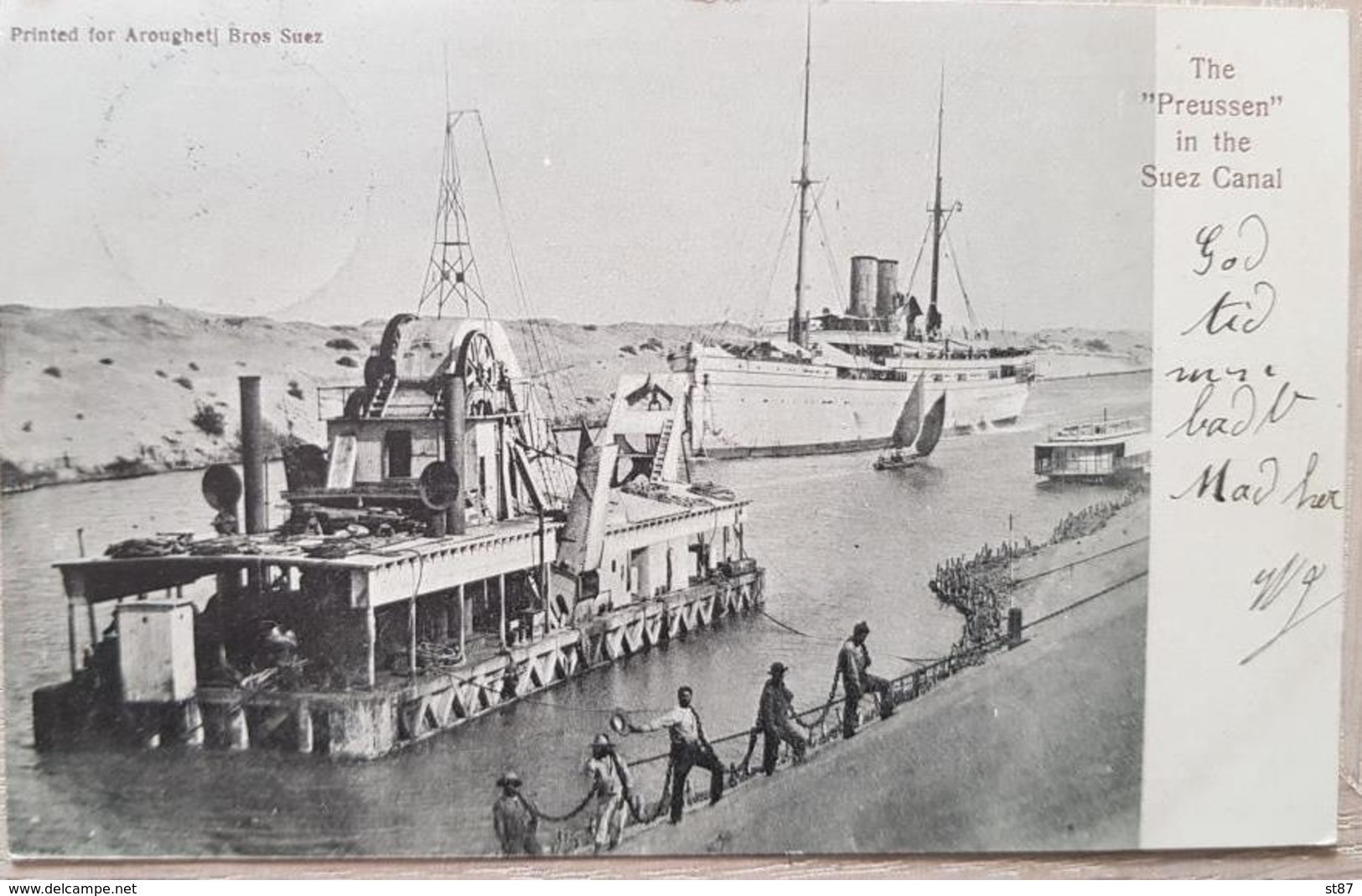 Egypt Preussen In The Suez Canal Port Said 1907 - Altri & Non Classificati