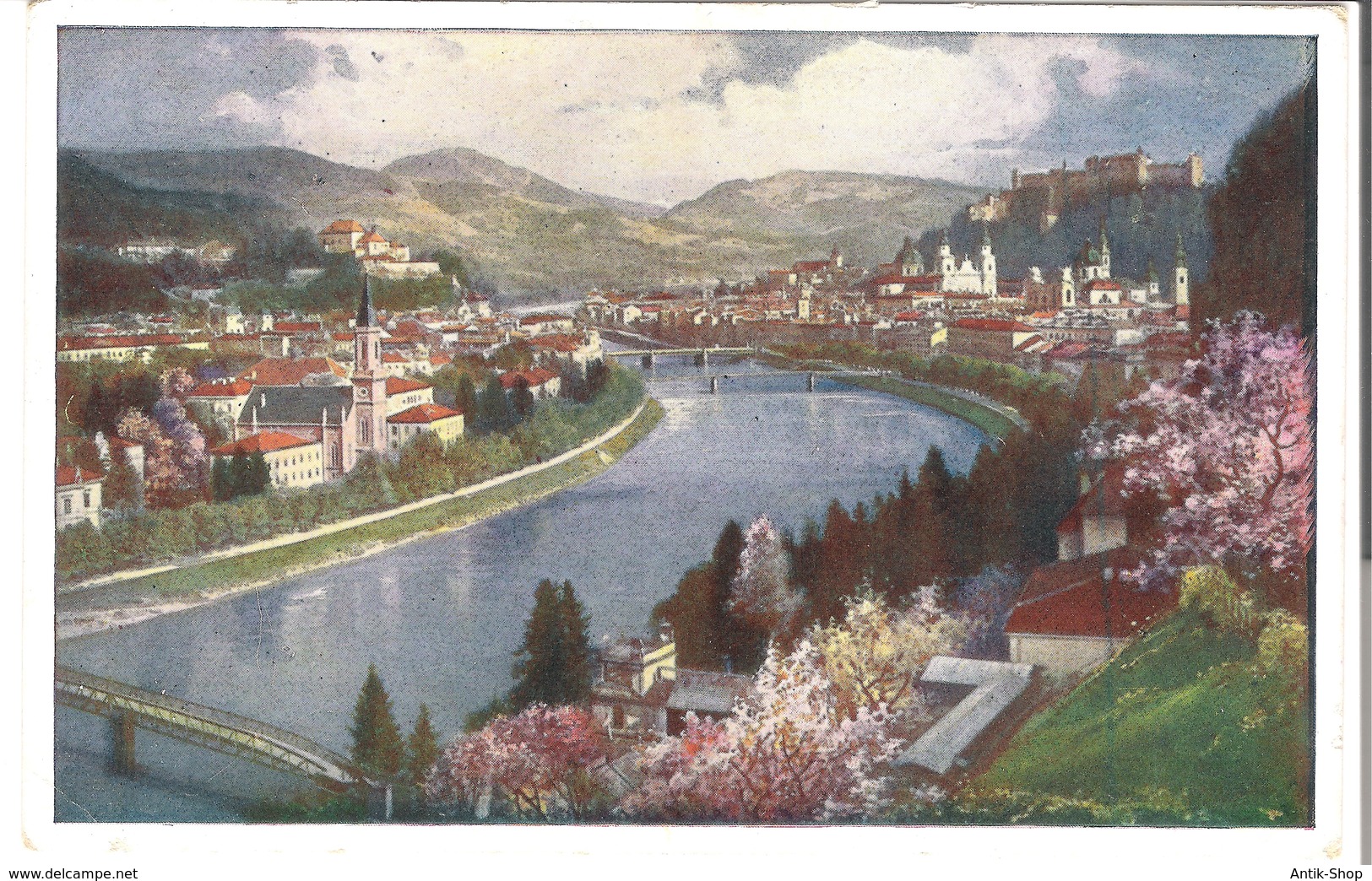 Salzburg - Stadtansicht Mit Fluß V. 1910 (3378) - Böckstein
