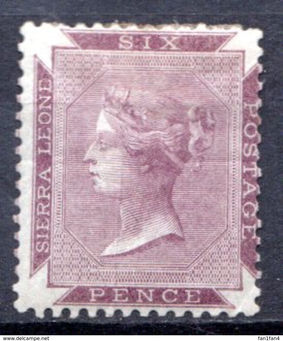 SIERRA LEONE - (Colonie Britannique) - 1861 - N° 2 - 6 P. Violet-brun - (Victoria) - Sierra Leone (...-1960)