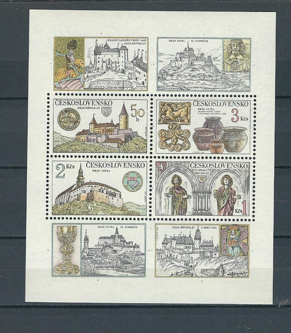 CHECOSLOVAQUIA 1982, Castles S/s MNH - Nuevos