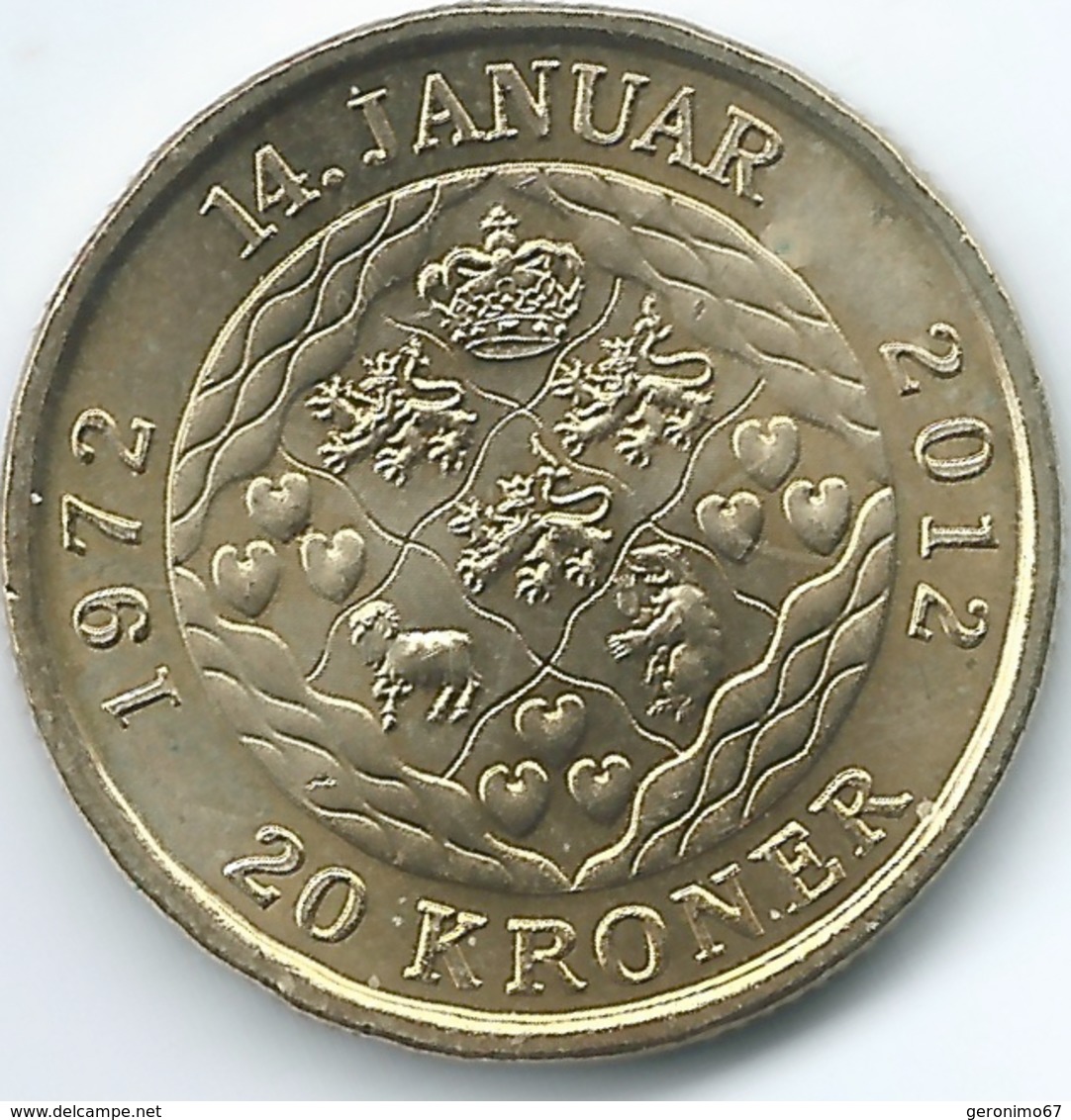 Denmark - Margrethe II - 20 Kroner - 2012 - 40th Anniversary Of Reign - KM945 - Denemarken