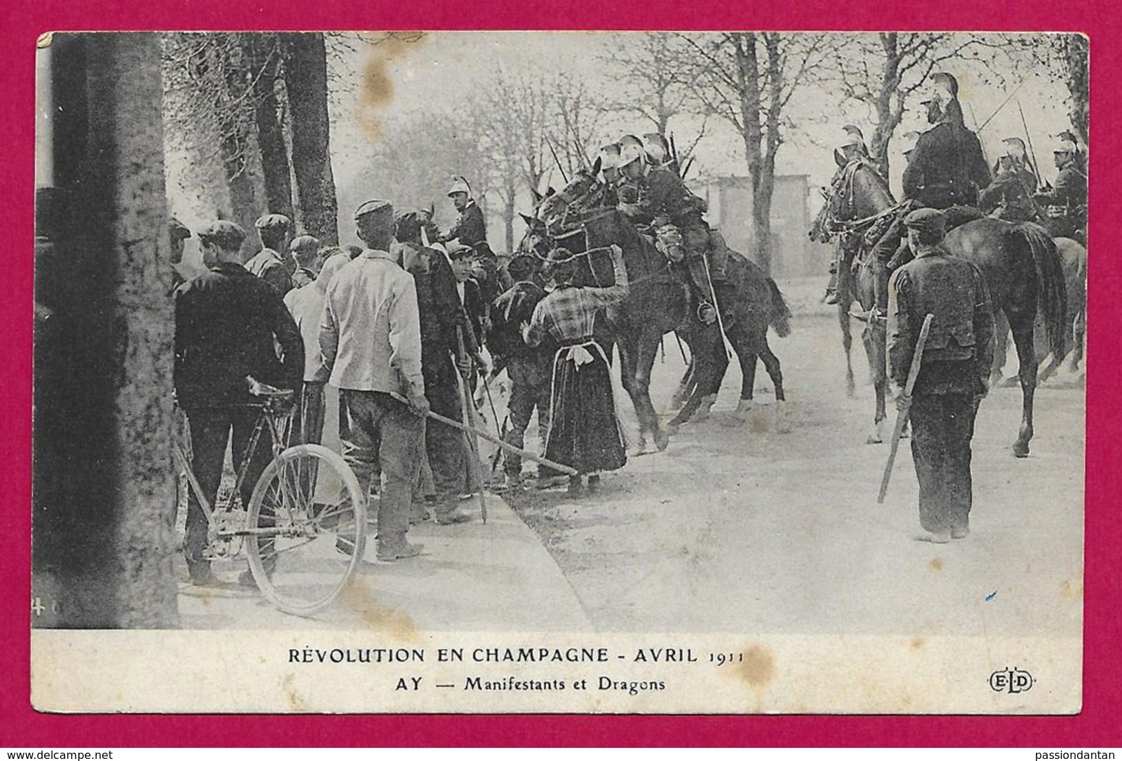 CPA Ay - Révolution En Champagne D'Avril 1911 - Manifestants Et Dragons - Ay En Champagne