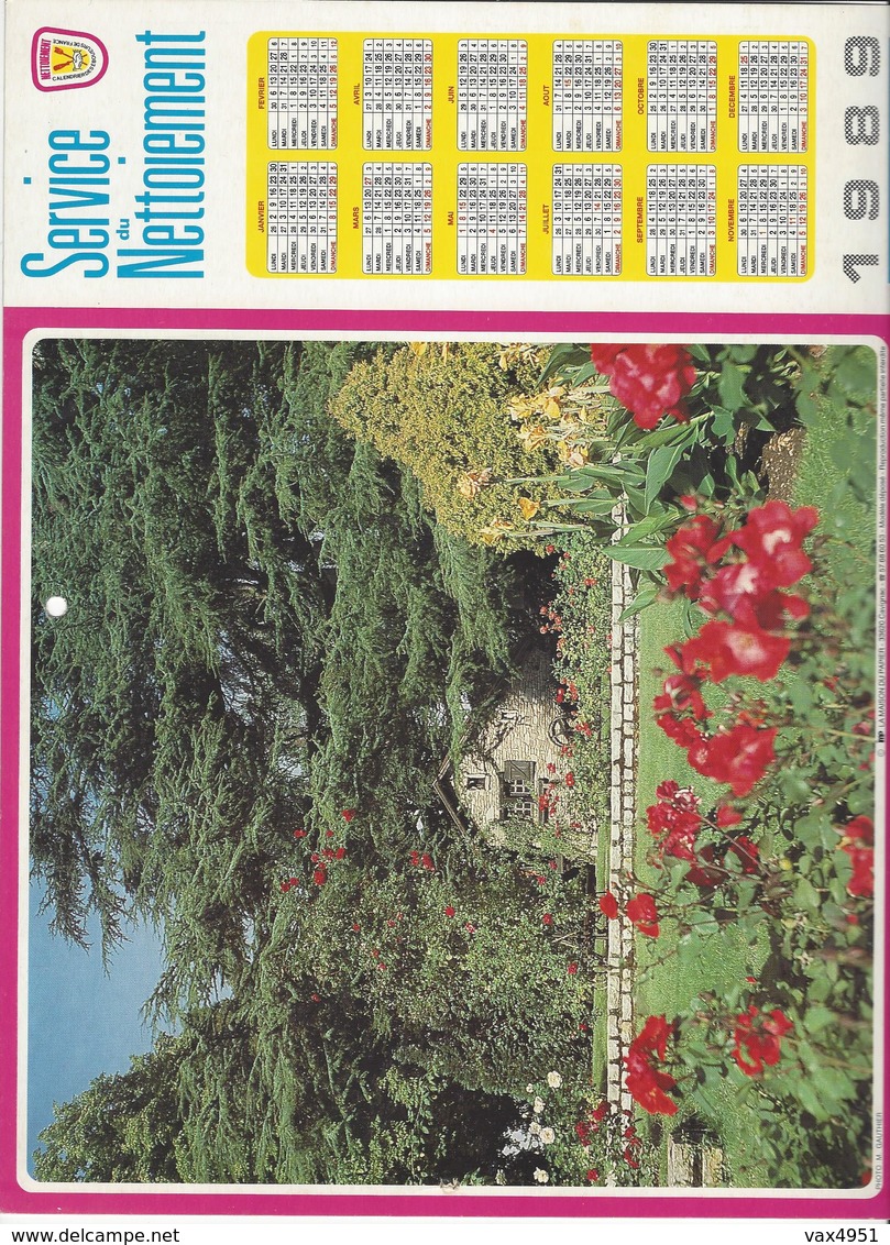 CALENDRIER  SERVICE DU NETTOIEMENT  DES EBOUEURS    ANNEE 1987  PAYSAGE    ****   A  SAISIR  *** - Big : 1981-90