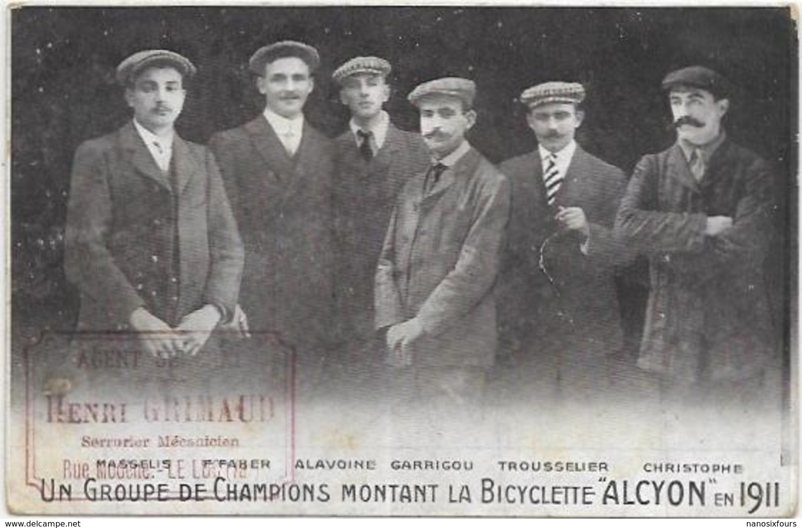 83. LE LUC. AGENCE GENERALE HENRI GRIMAUD  SERRURIER MECANICIEN RUE MODENE LE LUC.  GROUPE CHAMPIONS BICYCLETTE ALCYON - Le Luc