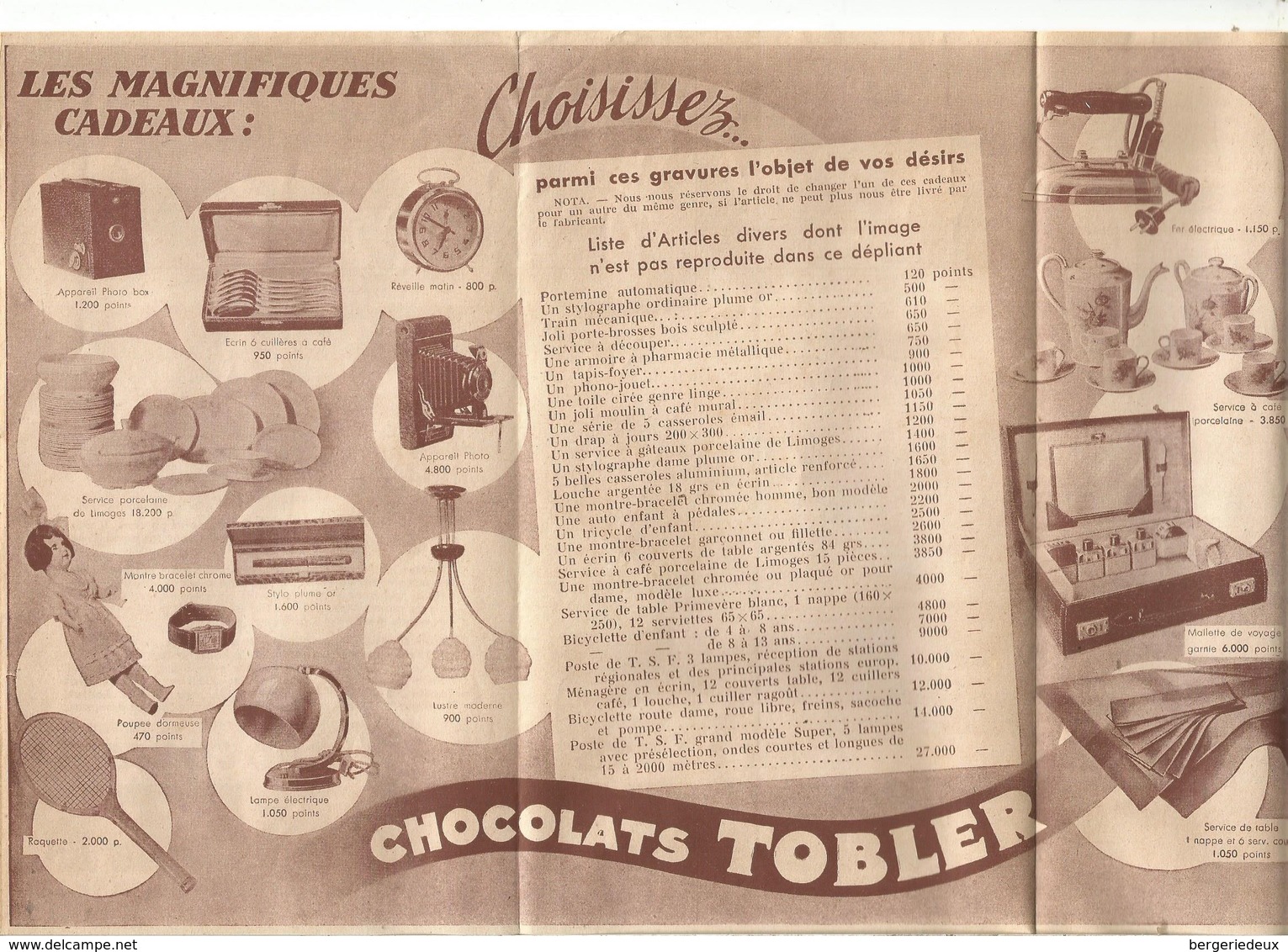 Publicité    Chocolat  Tobler - Pubblicitari