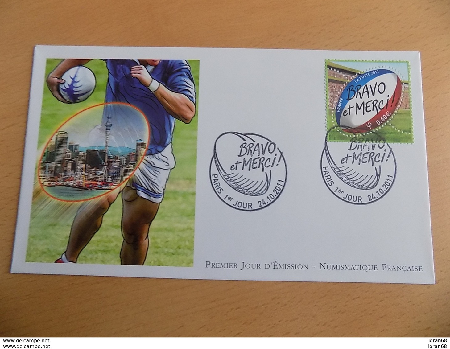 FDC France : Bravo Et Merci, Coupe Du Monde De Rugby En NZ - Paris 24/10/2011 - 2010-2019