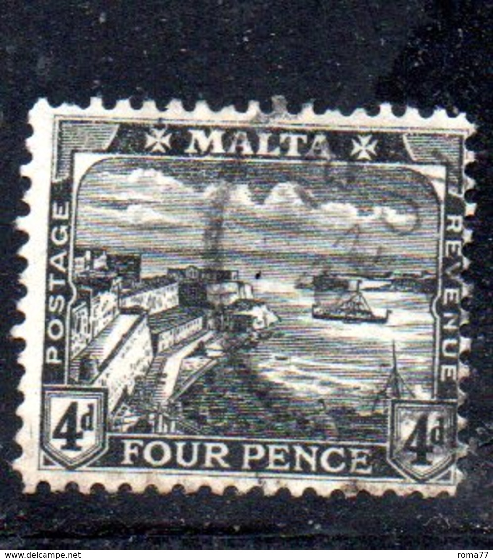 APR806 - MALTA 1914 , Giorgio V : N. 48  Usato  Fil MultiCA  (2380A) . - Malta