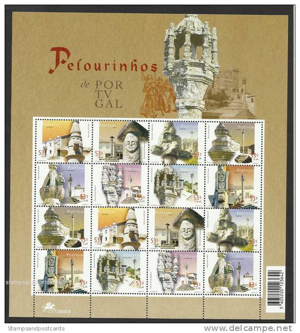 Portugal Pilori Feuillet Complete Avec 2 Sèries 2001 ** Portugal Pillory Complete Sheetlet With 2 Sets 2001 ** - Unused Stamps
