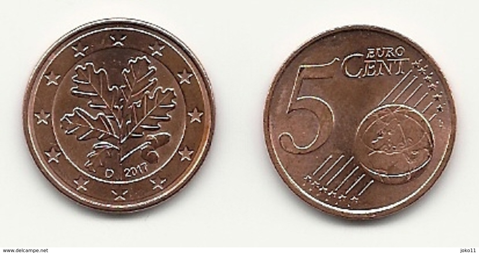 5 Cent, 2017, Prägestätte (D) Vz, Sehr Gut Erhaltene Umlaufmünze - Germania