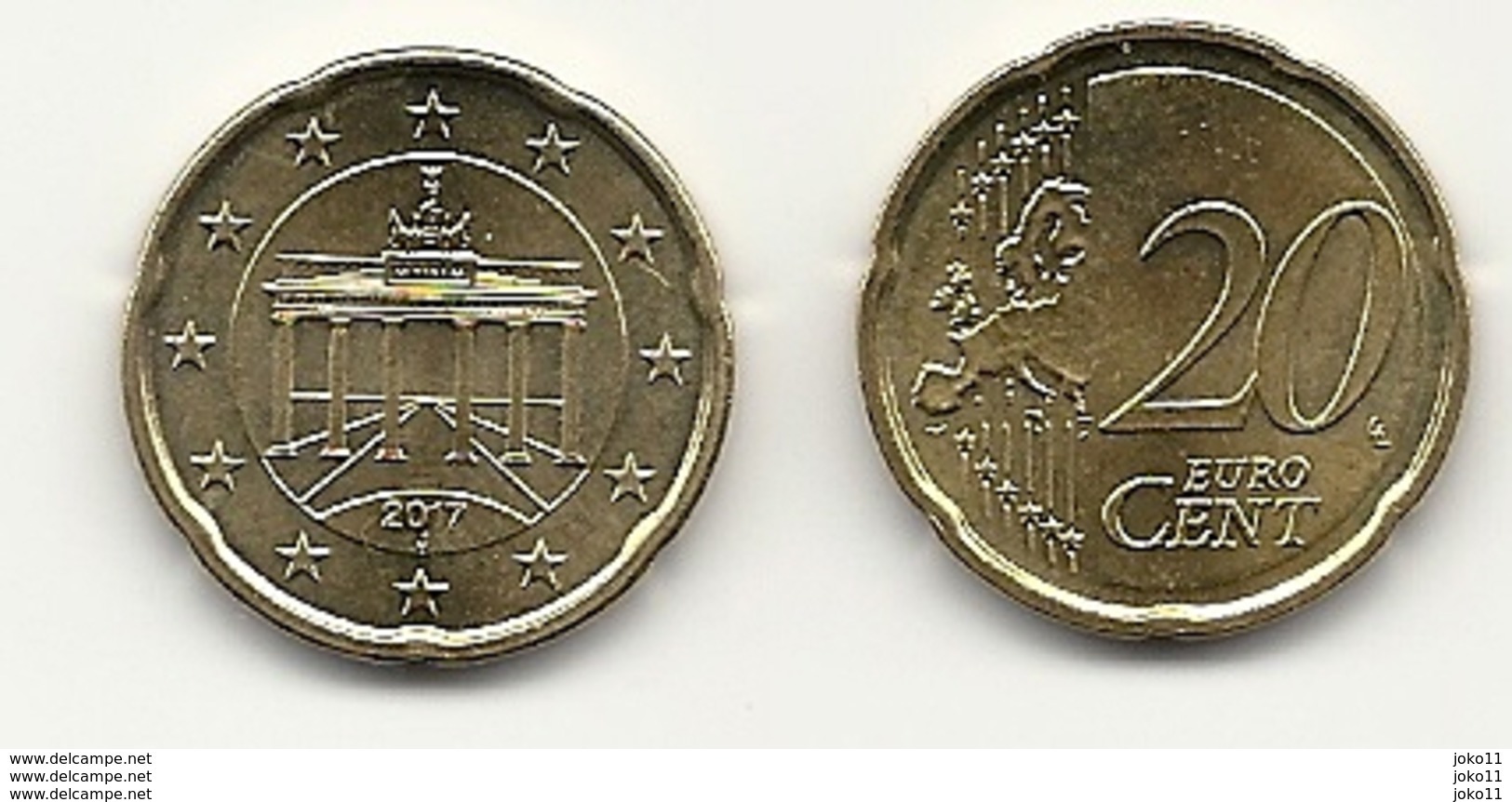 20 Cent, 2017, Prägestätte (J) Vz, Sehr Gut Erhaltene Umlaufmünze - Germany