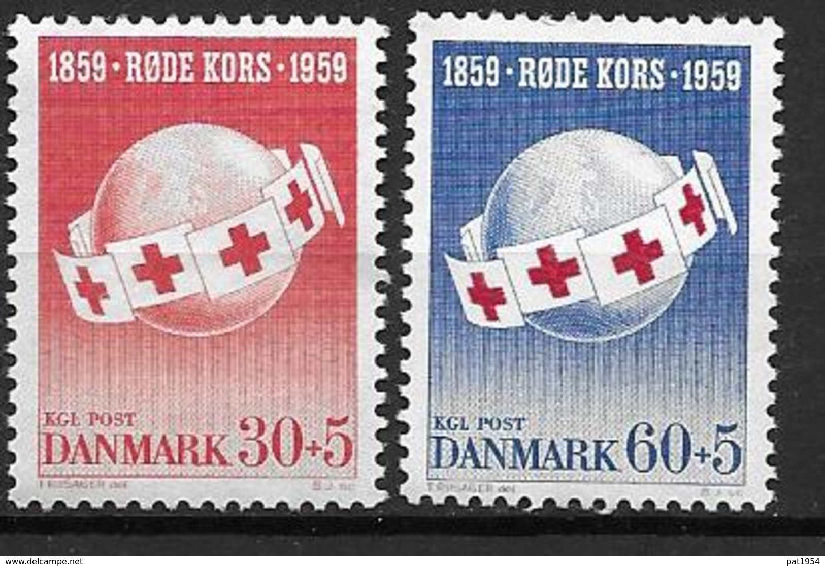 Danemark 1959 N° 383/384 Neufs** Centenaire De La Croix Rouge - Unused Stamps