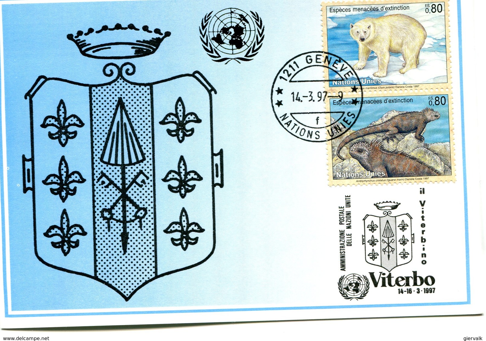 UNITED NATIONS 1997 POSTCARD With LIZARD.BARGAIN.!! - Andere & Zonder Classificatie