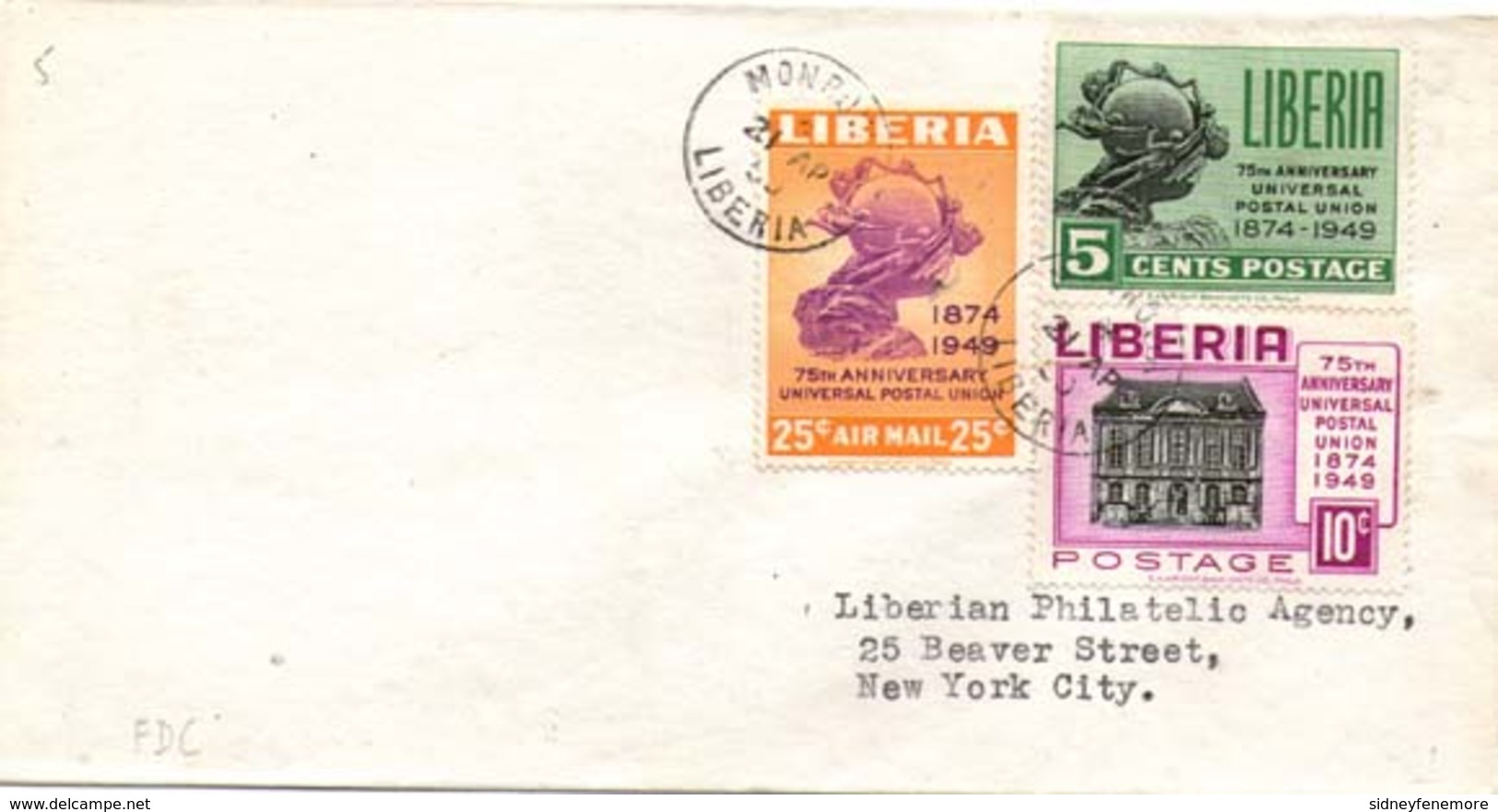 Liberia 1974 FDC 75th Anniversary Of UPU At Monrovia, {Please  Wait For Invoice} - Liberia