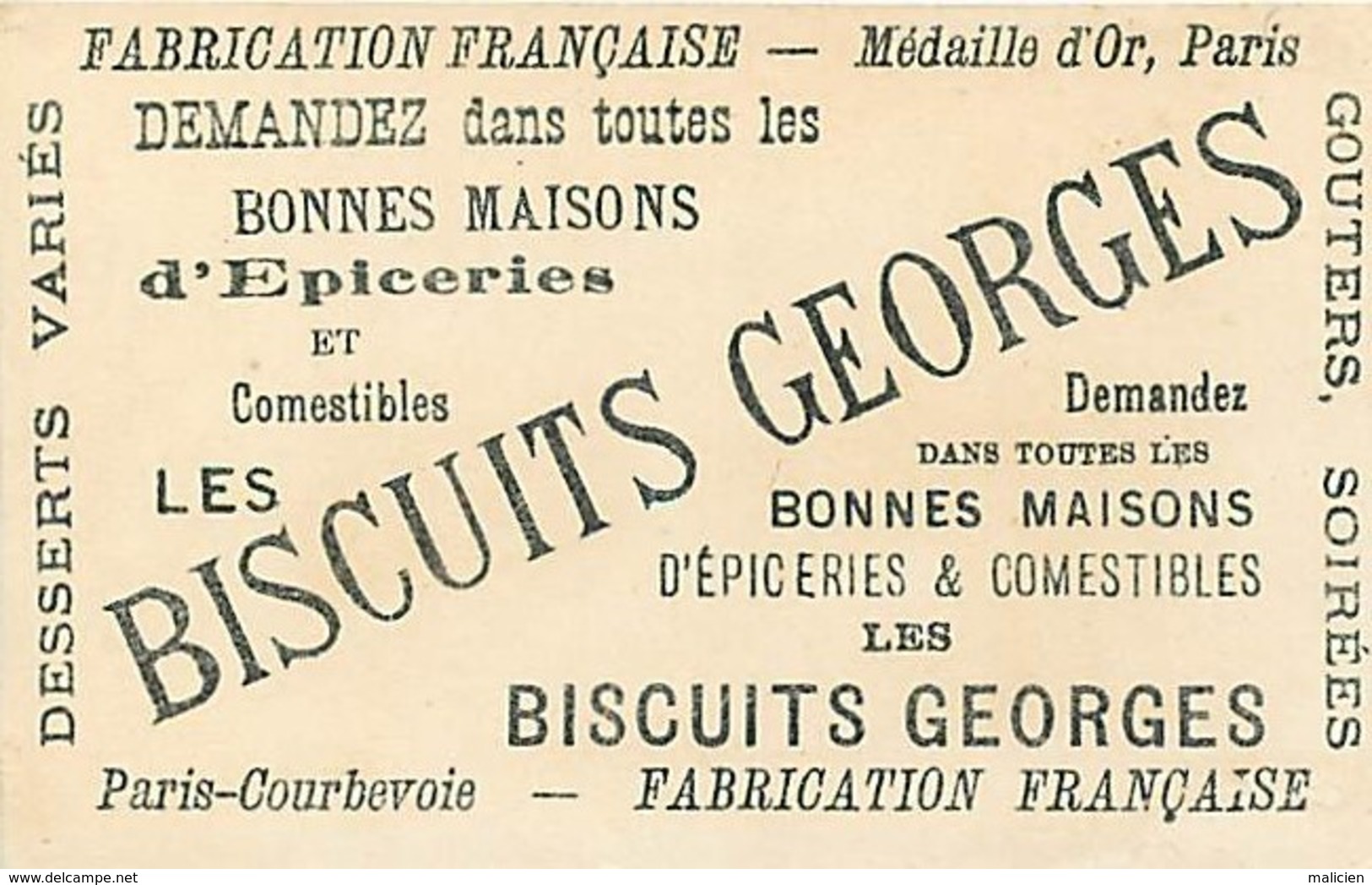 - Chromos -ref-ch710-  Biscuits Georges - Paris - Coubevoie - La Toile - Tailleur - Couturiere - Metiers - Fond Doré - - Other & Unclassified