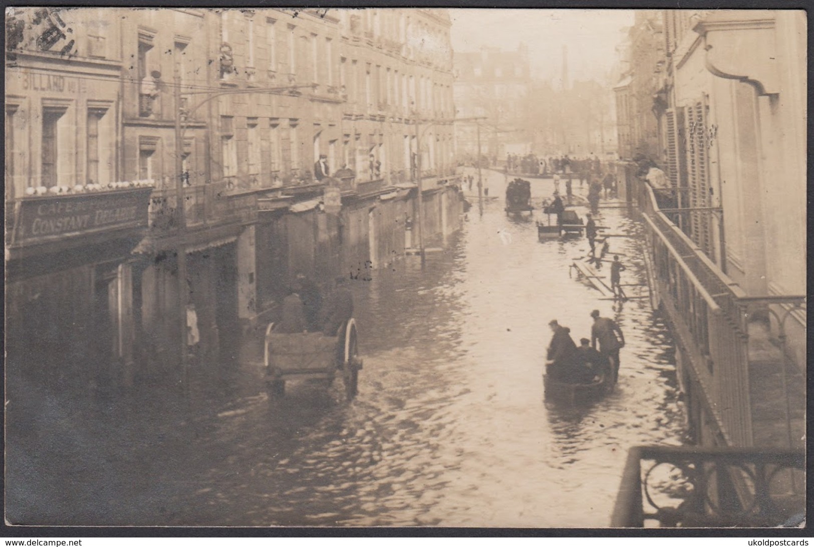CPA 14 -  CAEN, Inondations, Carte Photo, 1910. - Caen