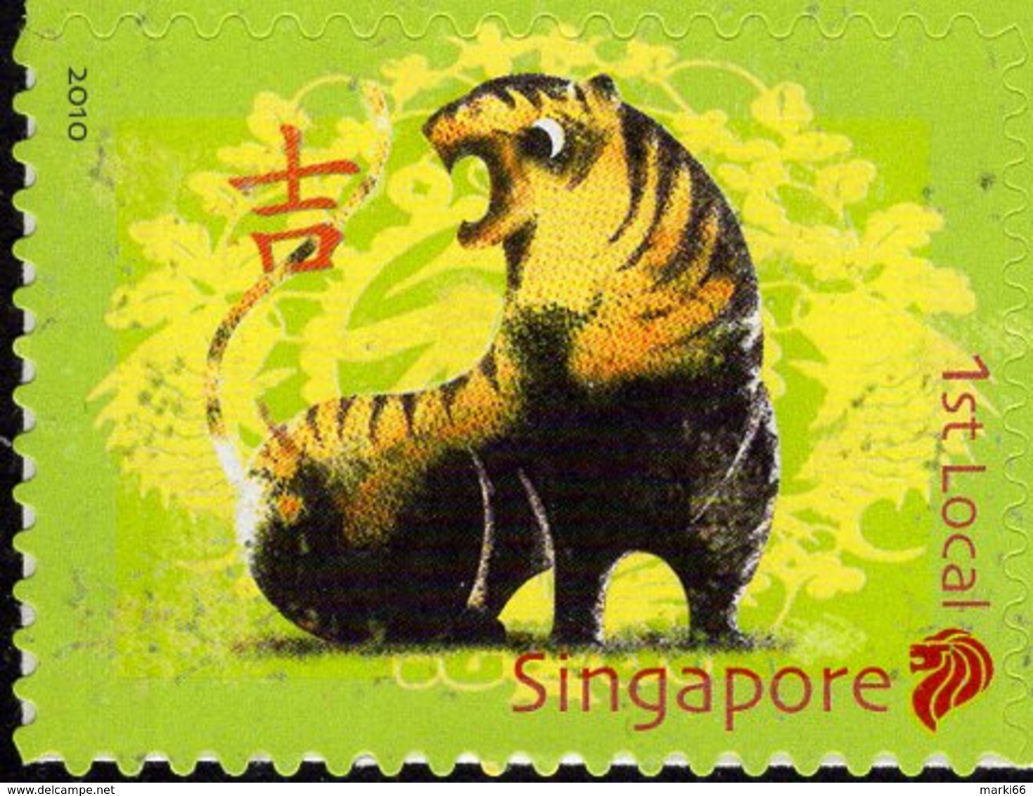 Singapore - 2010 - Year Of The Tiger - Mint Self-adhesive Stamp - Singapur (1959-...)