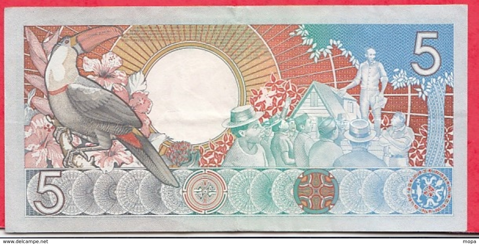 Surinam 1 Billet De  5 Gulden Du 09/01/1988  Dans L 'état Lot N °4 - Surinam